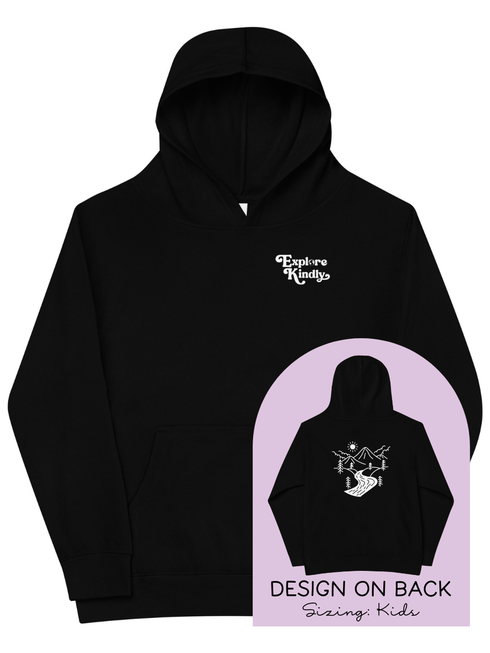 "Explore Kindly" Mountains Edition | Kids Unisex Hoodie