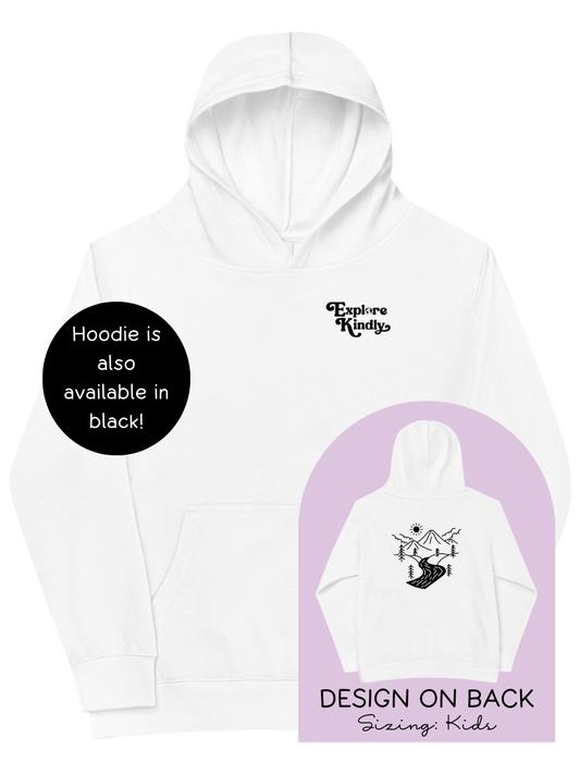 "Explore Kindly" Mountains Edition | Kids Unisex Hoodie